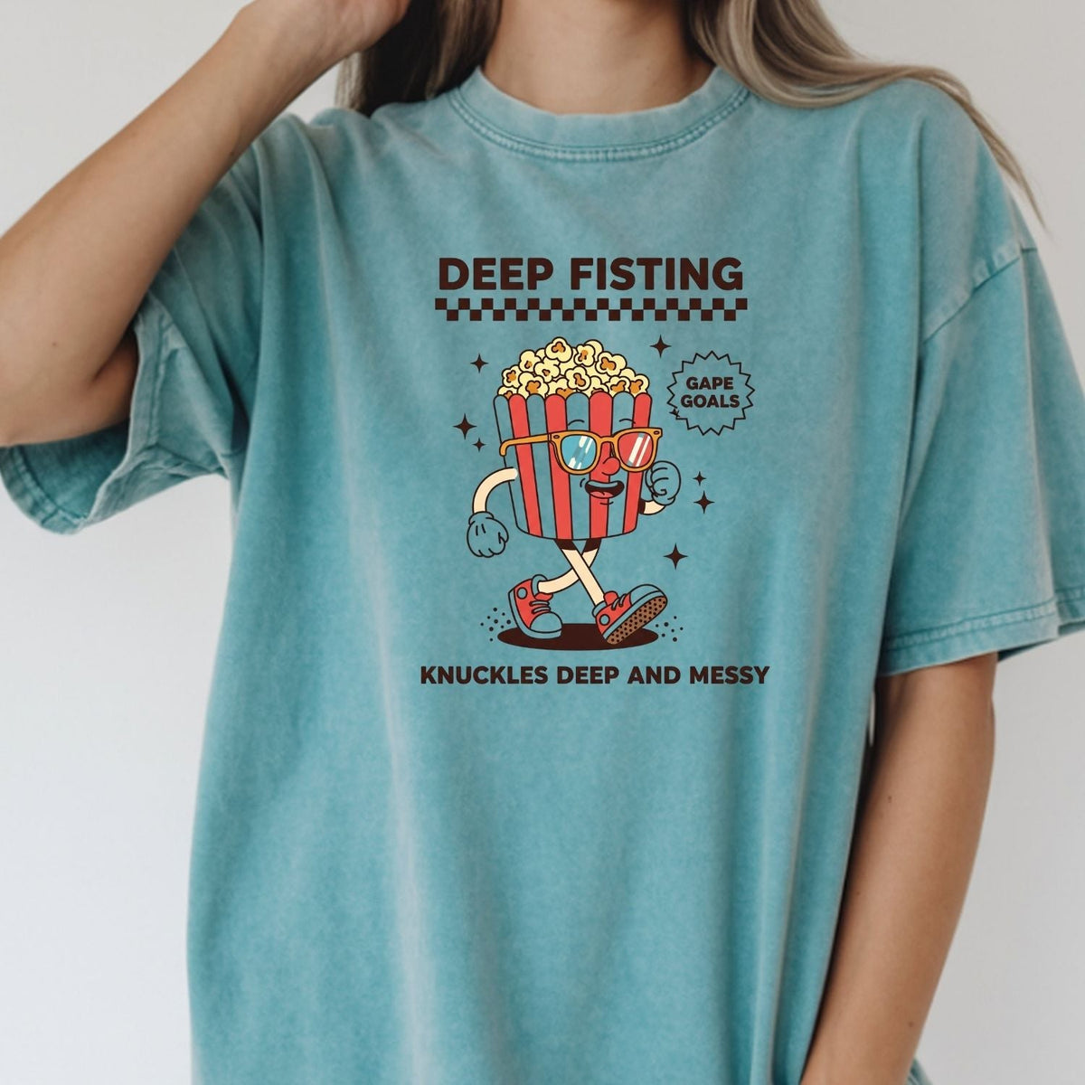 Funny Deep Fisting Popcorn T-Shirt - Retro Humor Tee product image 15
