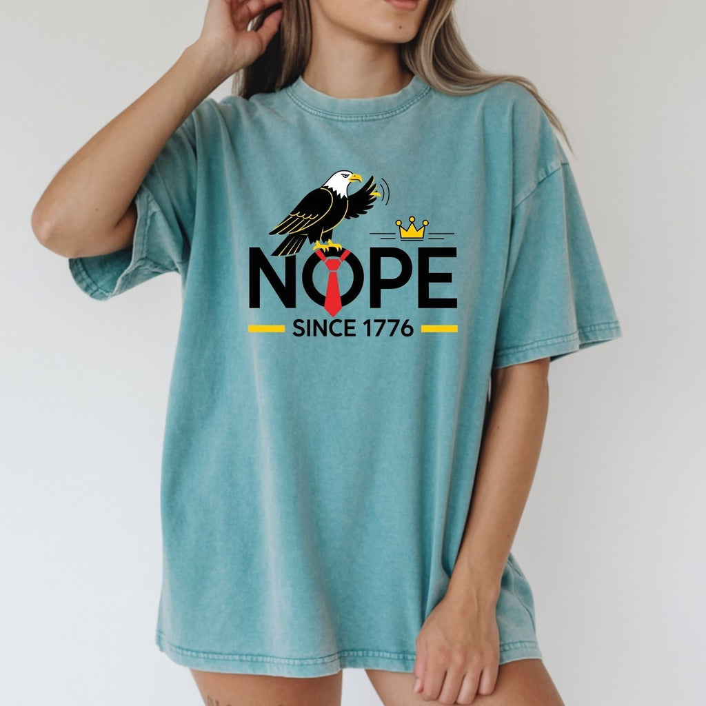 Bald Eagle NOPE Since 1776 T-Shirt – No Kings in America product image 13