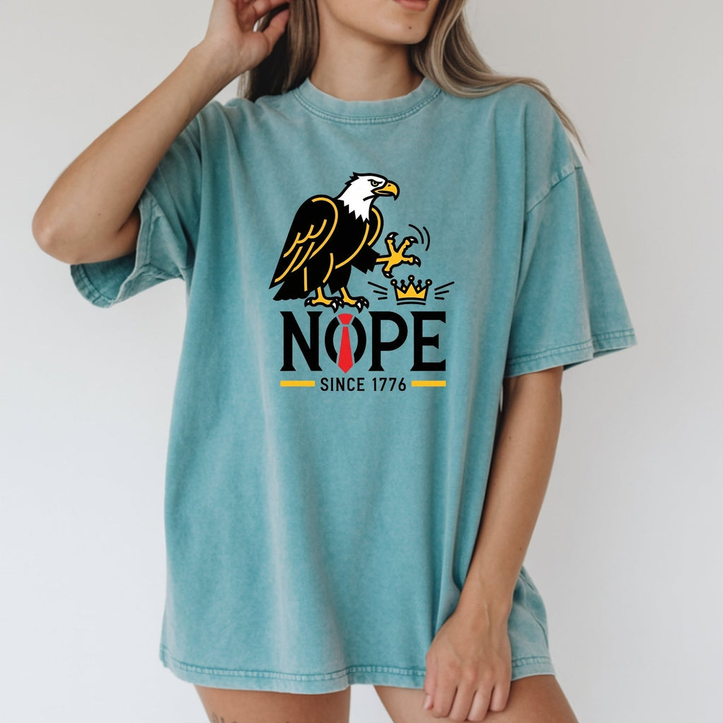 No Kings in America Shirt – Bald Eagle Graphic Tee – Funny product image 14