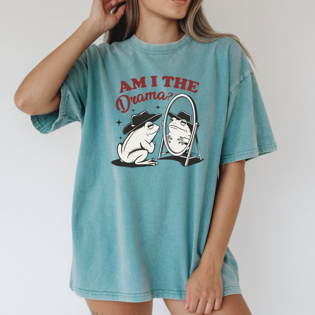 Am I the Drama Shirt – Funny Cowboy Frog Tee – Snarky Humor product image 12