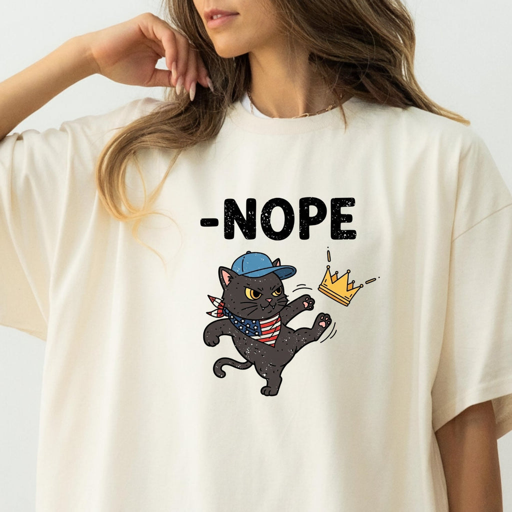 No Kings in America Tee – Black Cat Parody Shirt – Liberty product image 18