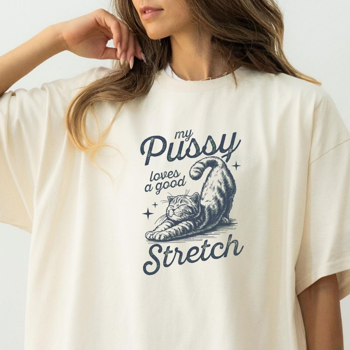 Cheeky Cat Shirt – Funny Stretching Tee, Retro Humor Gift product image 19