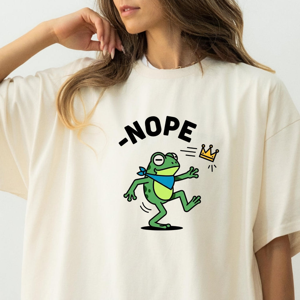 No Kings Streetwear T-Shirt – Frog Graphic Cotton Top for product image 23