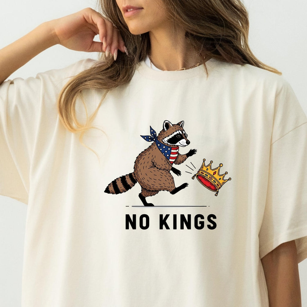 No Kings Raccoon Graphic T-Shirt - Freedom and Independence product image 16
