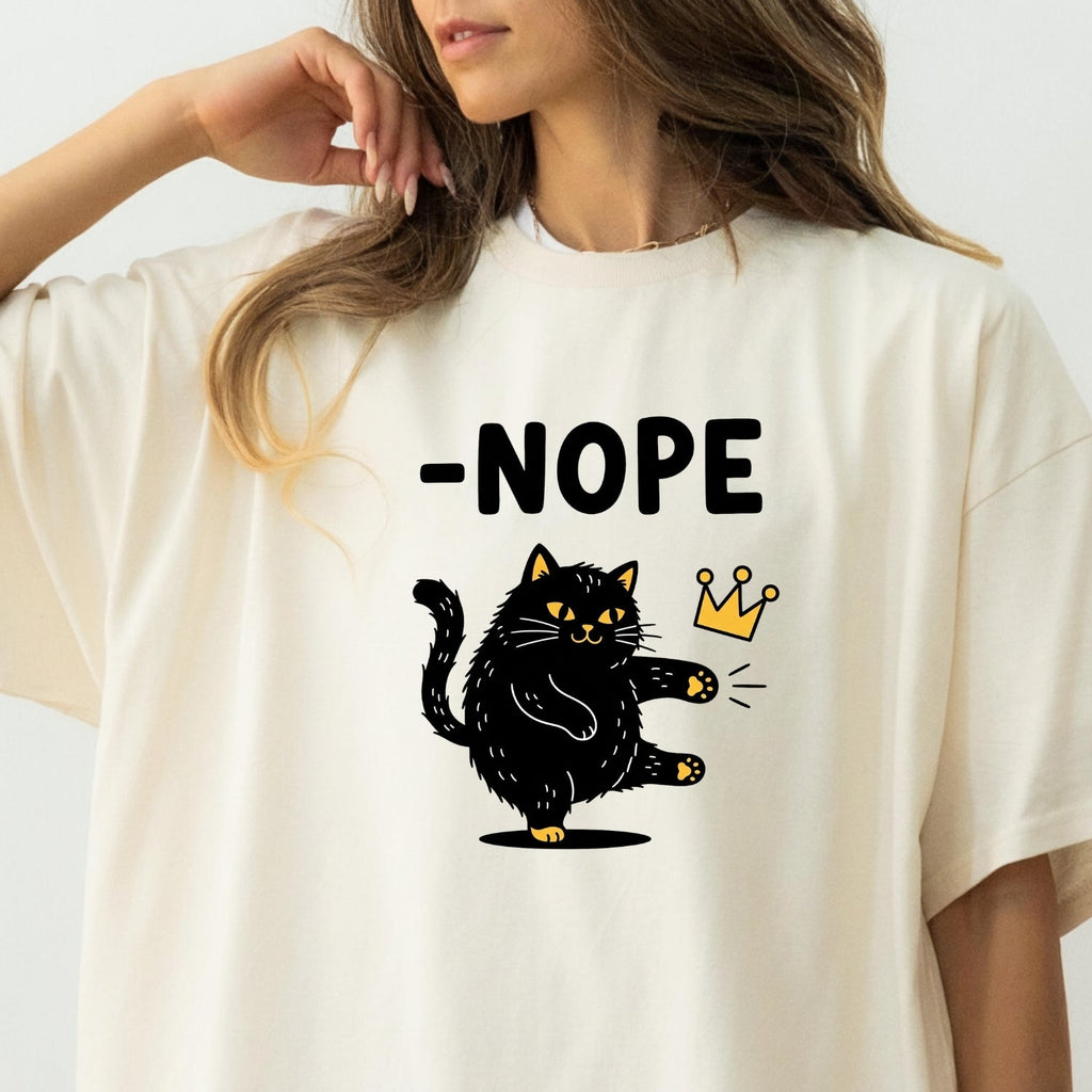 Black Cat Parody T-Shirt – No Kings in America Funny Satire product image 15