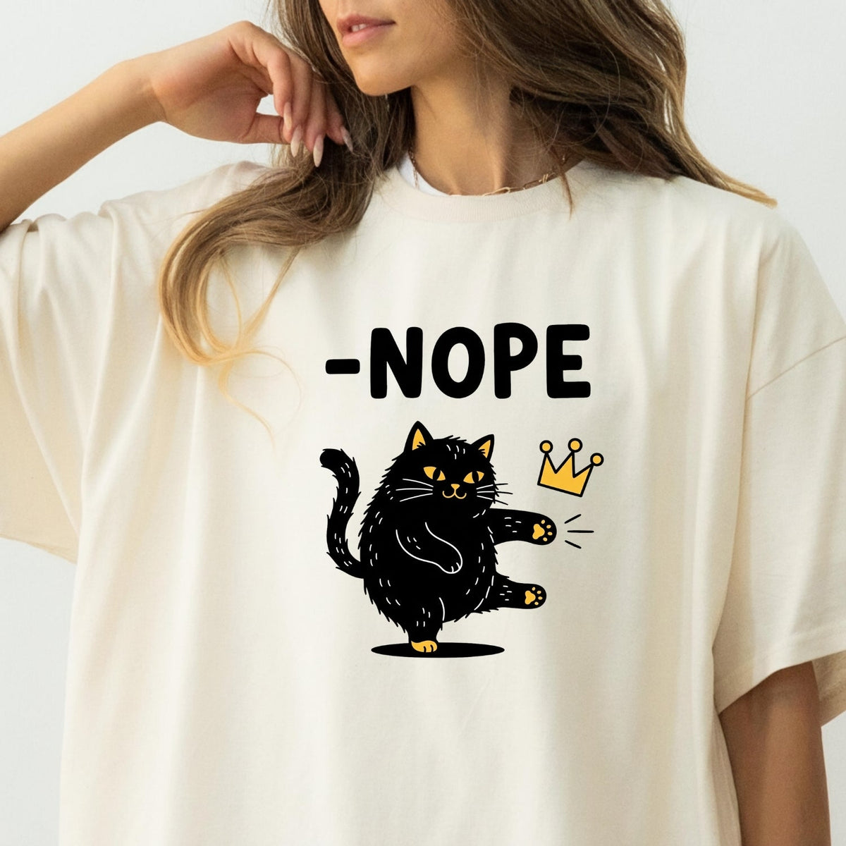 Black Cat Parody T-Shirt – No Kings in America Funny Satire product image 15