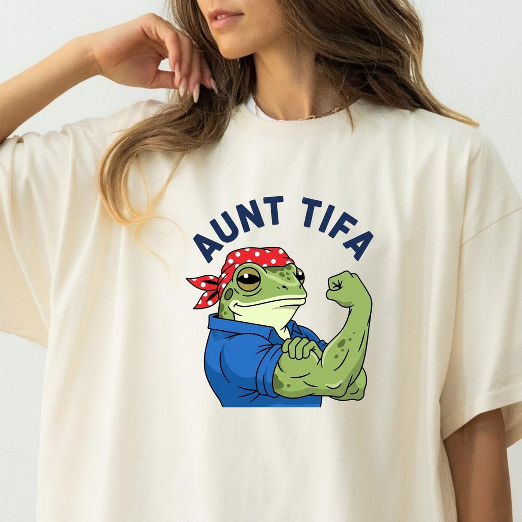 Aunt Tifa Resist Frog T-Shirt – Humorous Graphic Tee for product image 19
