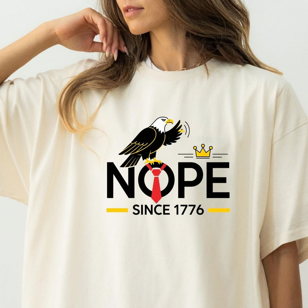Bald Eagle NOPE Since 1776 T-Shirt – No Kings in America product image 14
