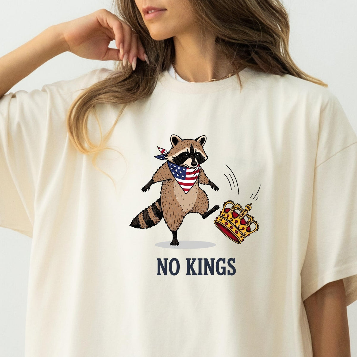 No Kings Raccoon T-Shirt – Funny American Rebel Tee – product image 26