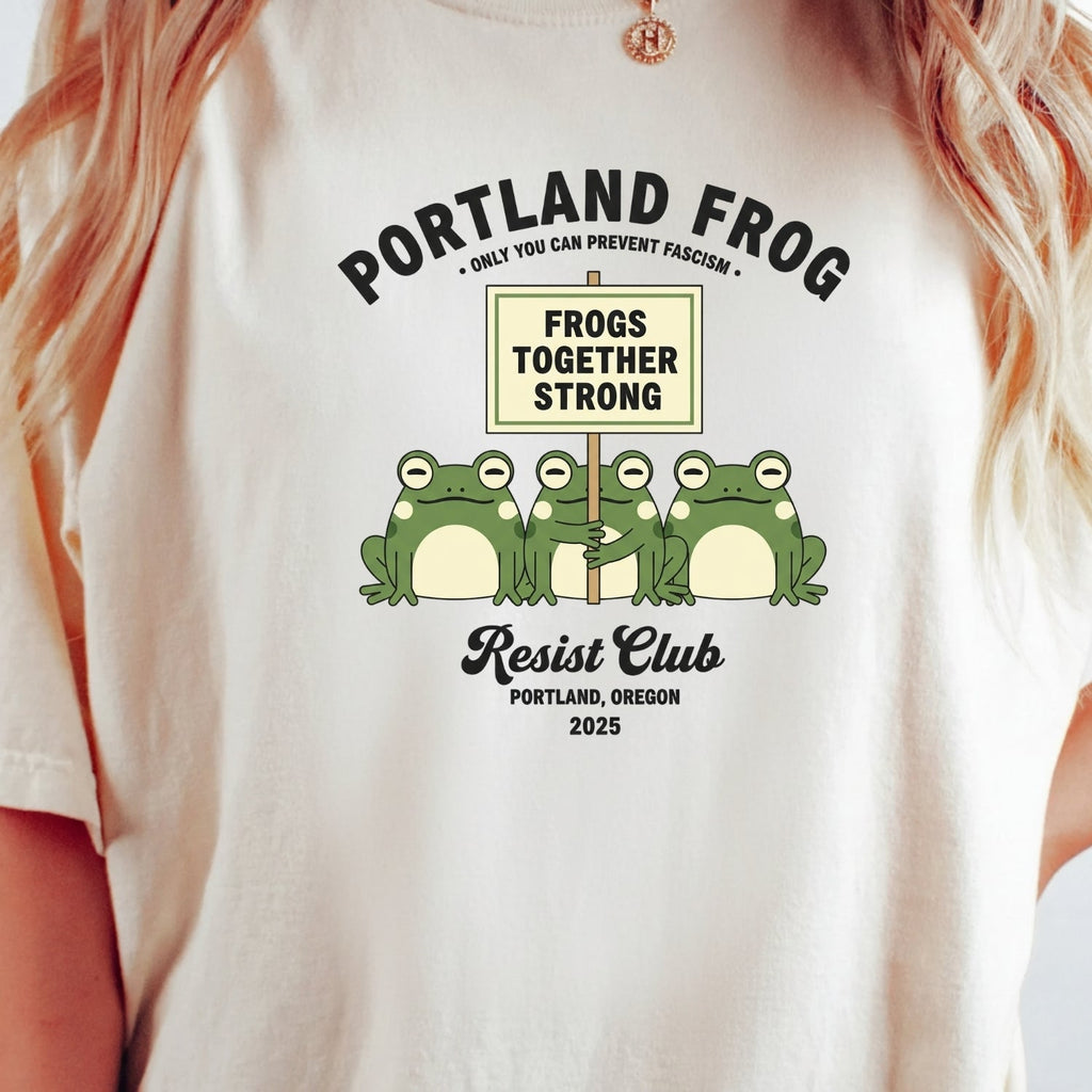 Funny Portland Frog Strong Together Tee – Rebellious Meme product image 13