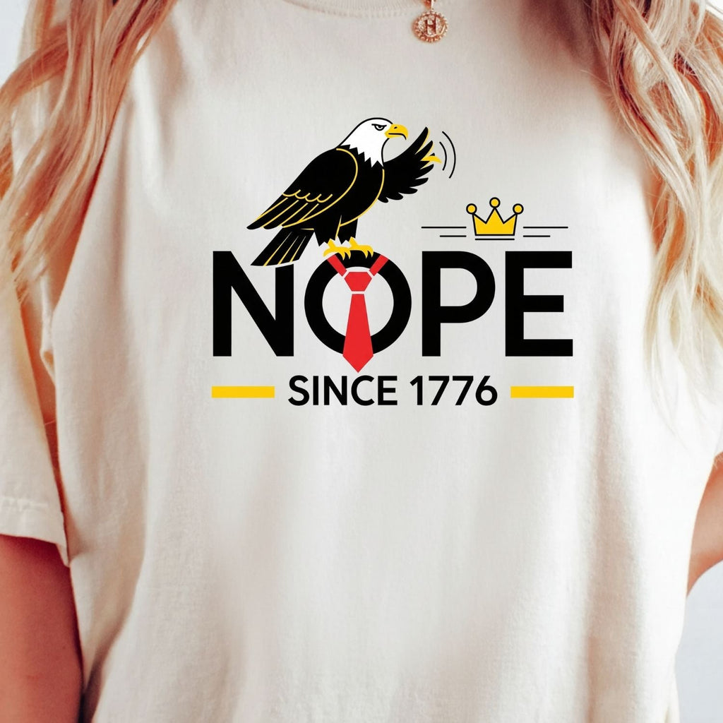 Bald Eagle NOPE Since 1776 T-Shirt – No Kings in America product image 15