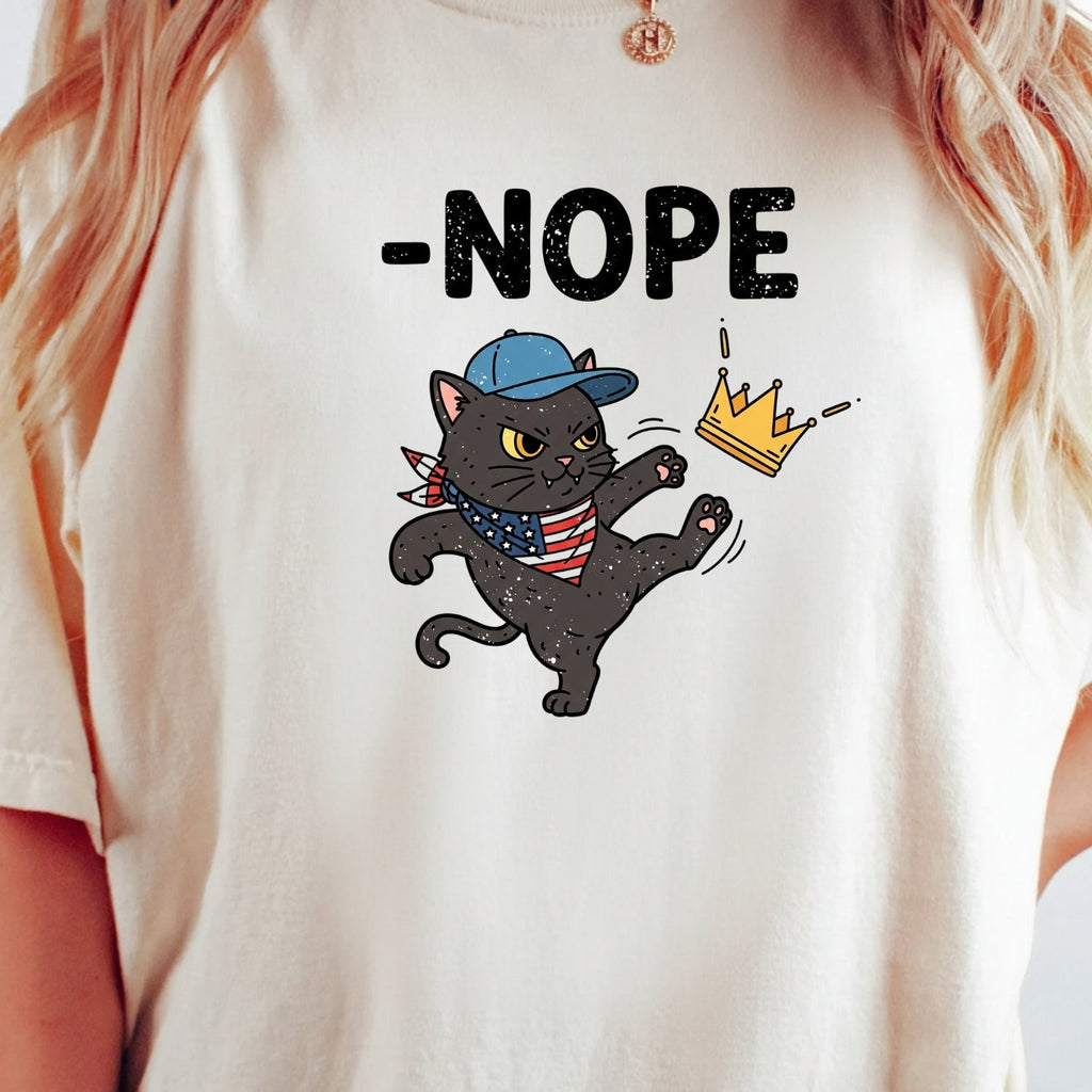 No Kings in America Tee – Black Cat Parody Shirt – Liberty product image 19
