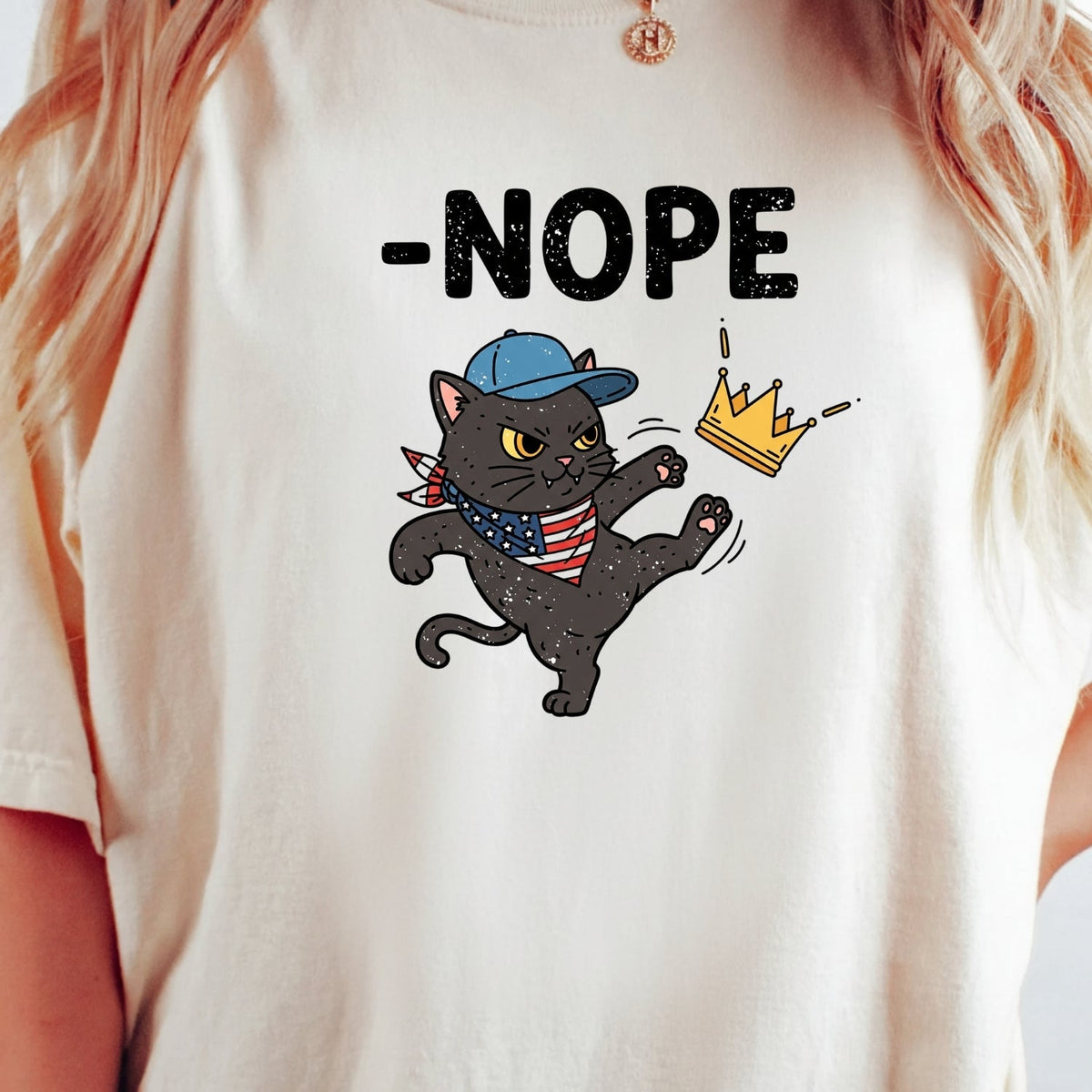 No Kings in America Tee – Black Cat Parody Shirt – Liberty product image 19