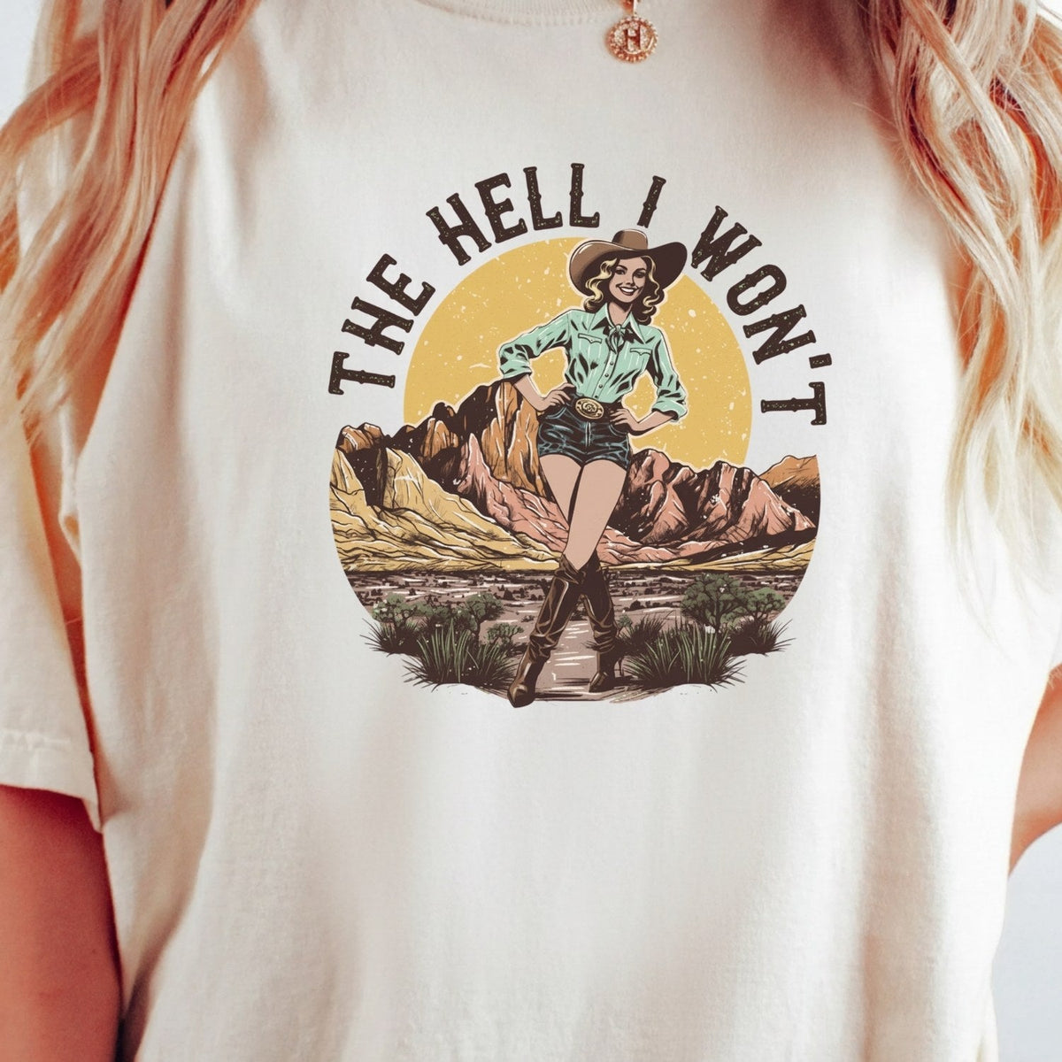 The Hell I Won’t T-Shirt – Retro Feminist Tee, Equality & product image 14