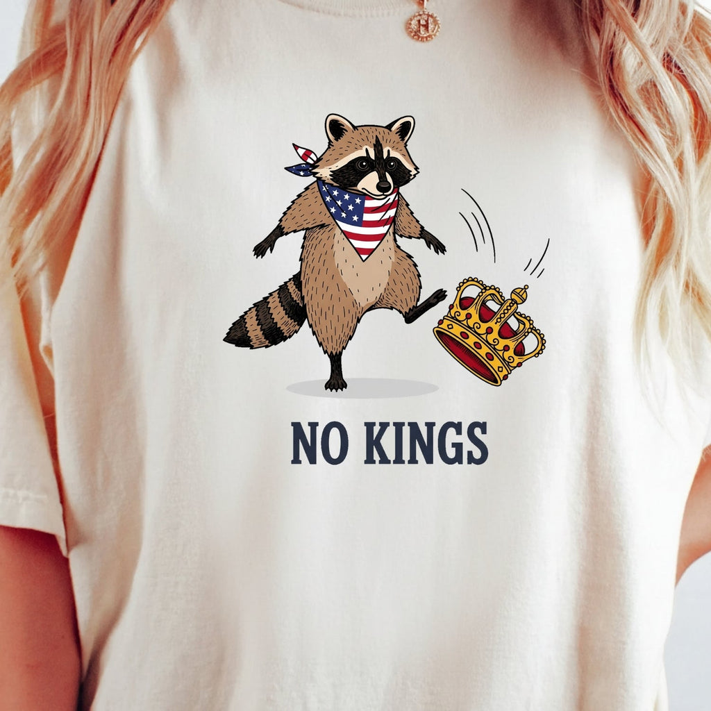 No Kings Raccoon T-Shirt – Funny American Rebel Tee – product image 27