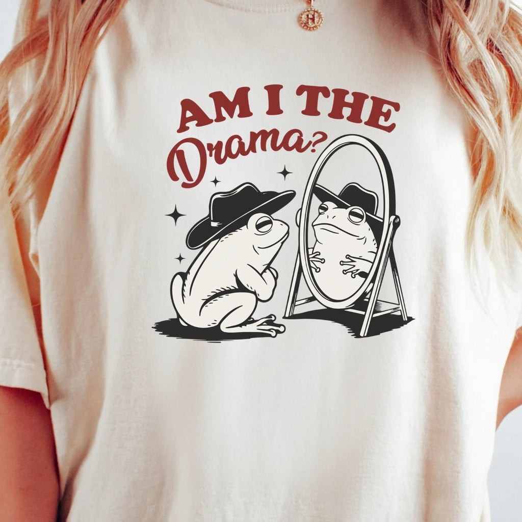 Am I the Drama Shirt – Funny Cowboy Frog Tee – Snarky Humor product image 13