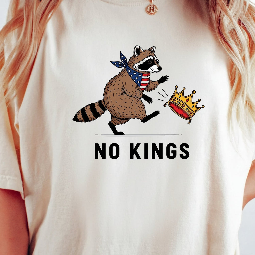 No Kings Raccoon Graphic T-Shirt - Freedom and Independence product image 17