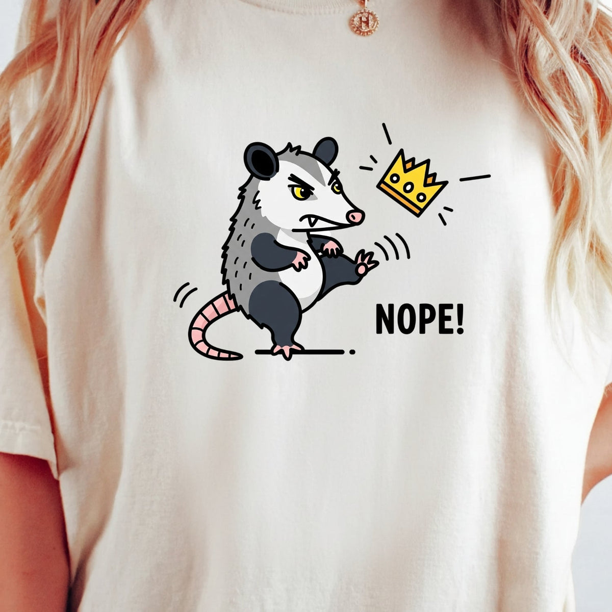 Nope Possum T-Shirt – No Kings Funny Graphic Tee – Grumpy product image 21