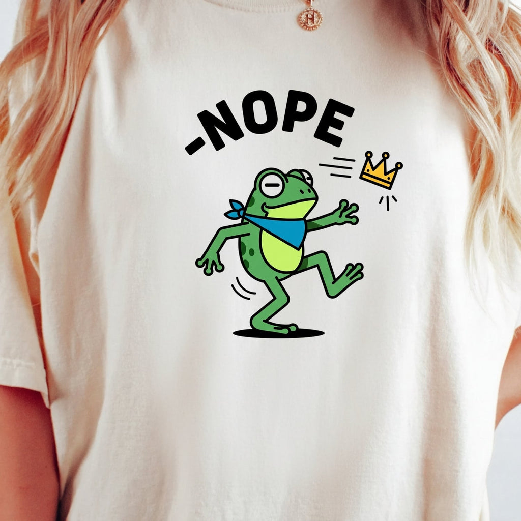 No Kings Streetwear T-Shirt – Frog Graphic Cotton Top for product image 24
