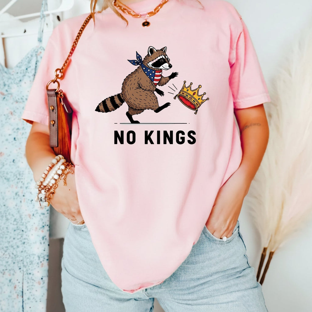 No Kings Raccoon Graphic T-Shirt - Freedom and Independence product image 18