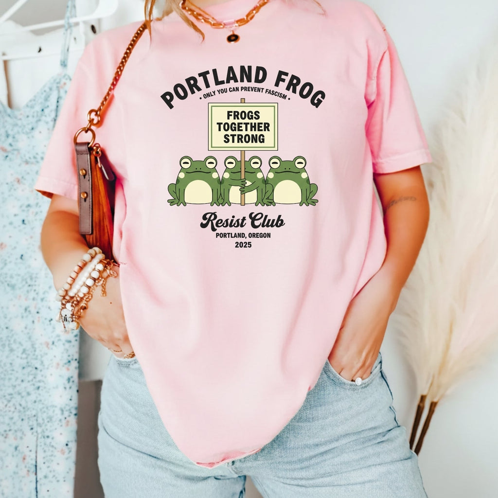 Funny Portland Frog Strong Together Tee – Rebellious Meme product image 14