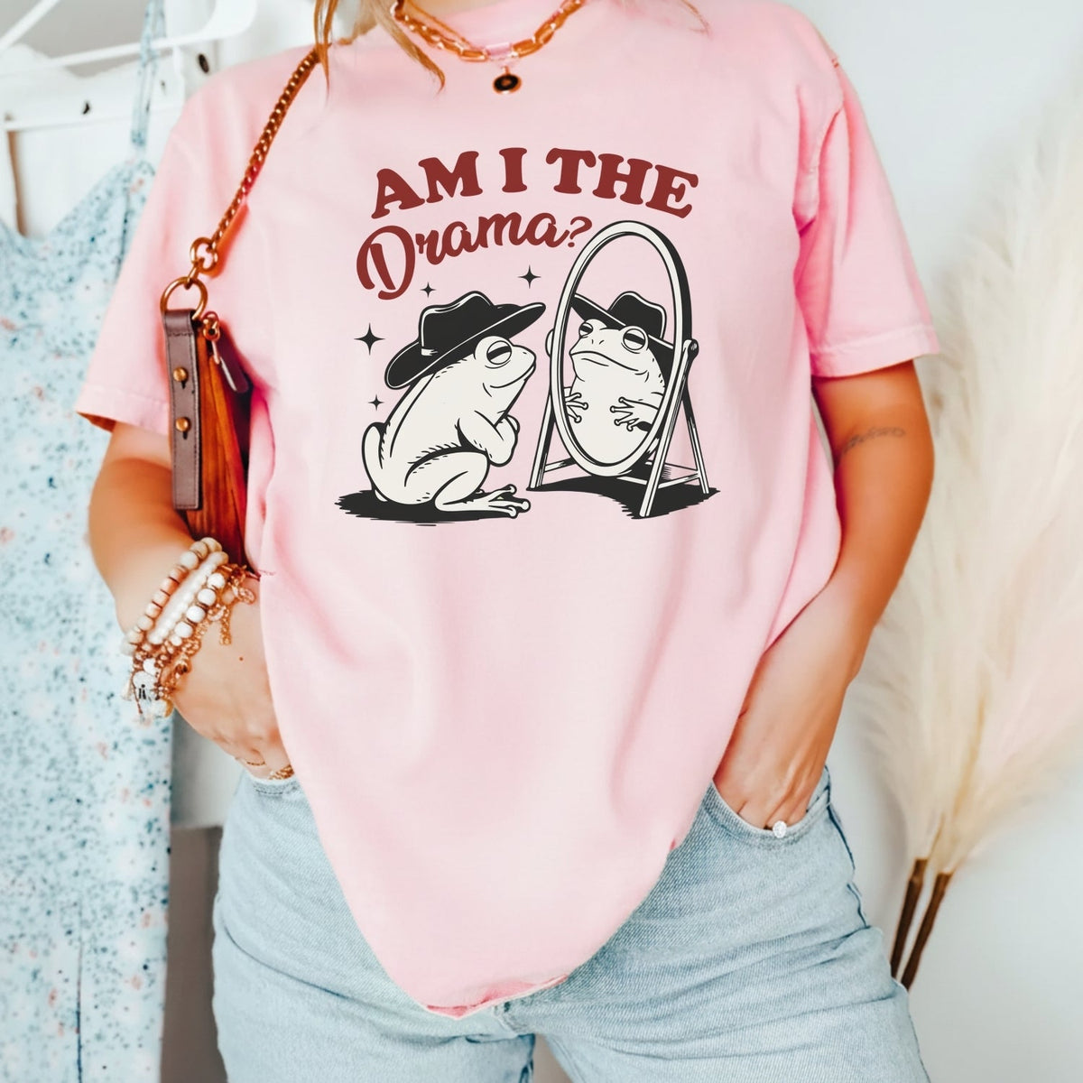 Am I the Drama Shirt – Funny Cowboy Frog Tee – Snarky Humor product image 14