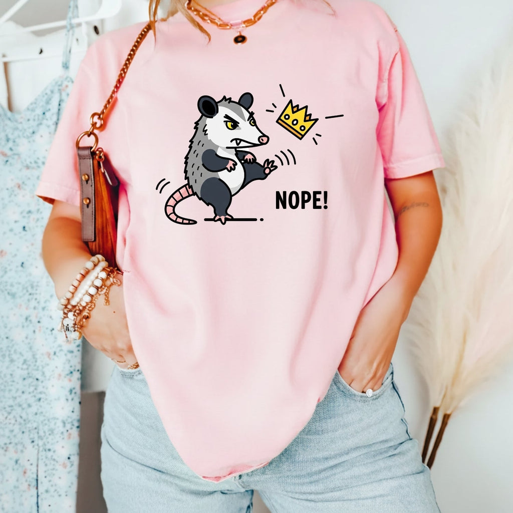 Nope Possum T-Shirt – No Kings Funny Graphic Tee – Grumpy product image 22