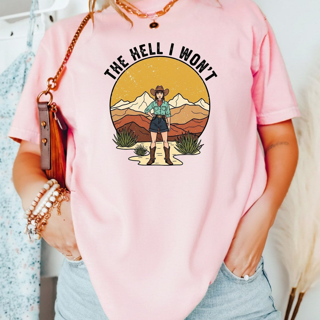The Hell I Won’t Shirt – Retro Feminist Tee, Women’s product image 14
