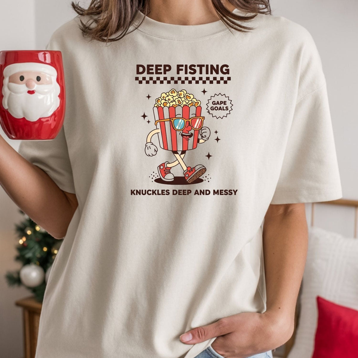 Funny Deep Fisting Popcorn T-Shirt - Retro Humor Tee product image 19