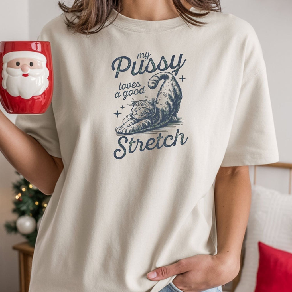 Cheeky Cat Shirt – Funny Stretching Tee, Retro Humor Gift product image 22