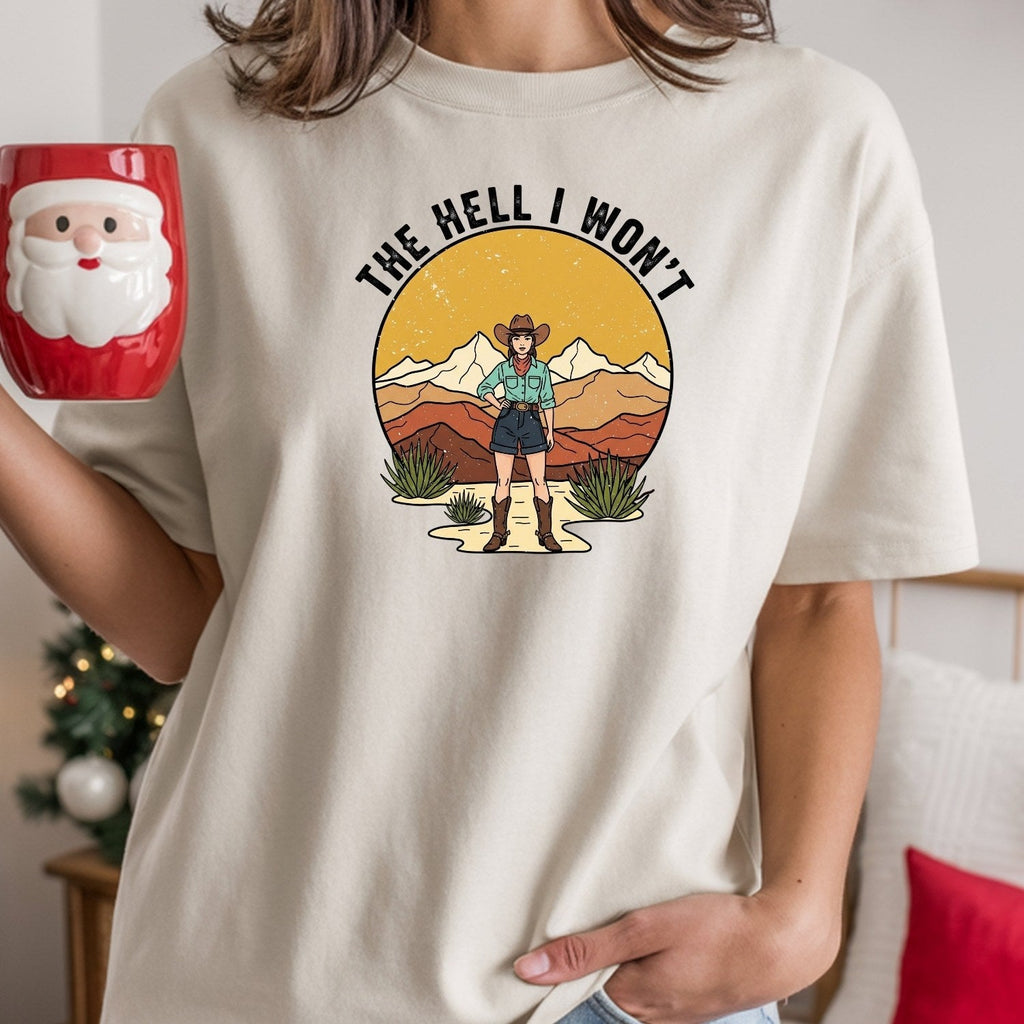 The Hell I Won’t Shirt – Retro Feminist Tee, Women’s product image 15