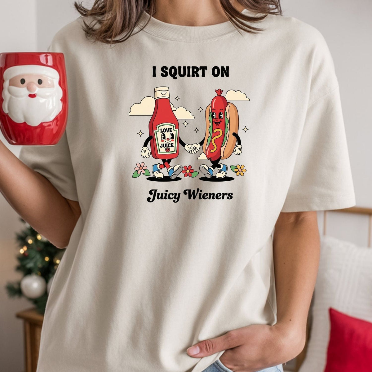 Funny I Squirt On Juicy Wieners Graphic Tee - Hot Dog Meme product image 19
