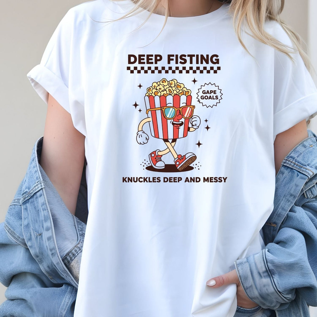 Funny Deep Fisting Popcorn T-Shirt - Retro Humor Tee product image 20