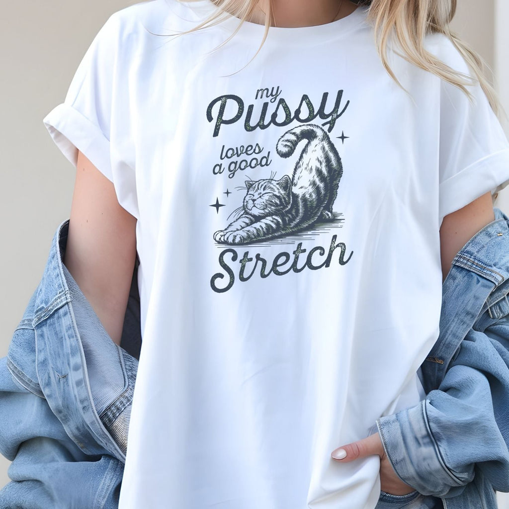 Cheeky Cat Shirt – Funny Stretching Tee, Retro Humor Gift product image 23