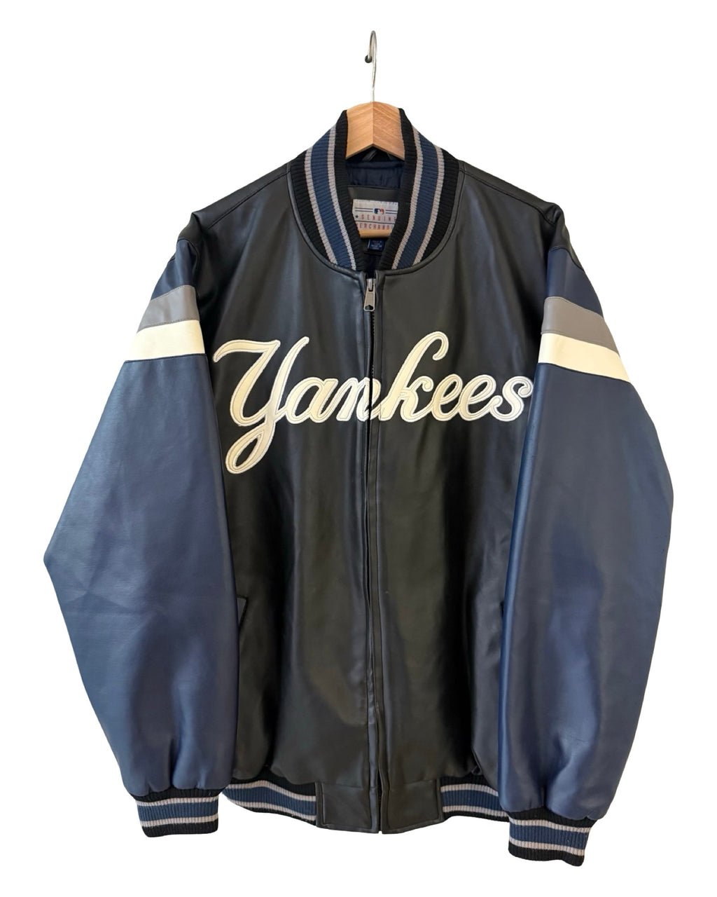 Vintage New York Yankees Leather Bomber Jacket product image 1