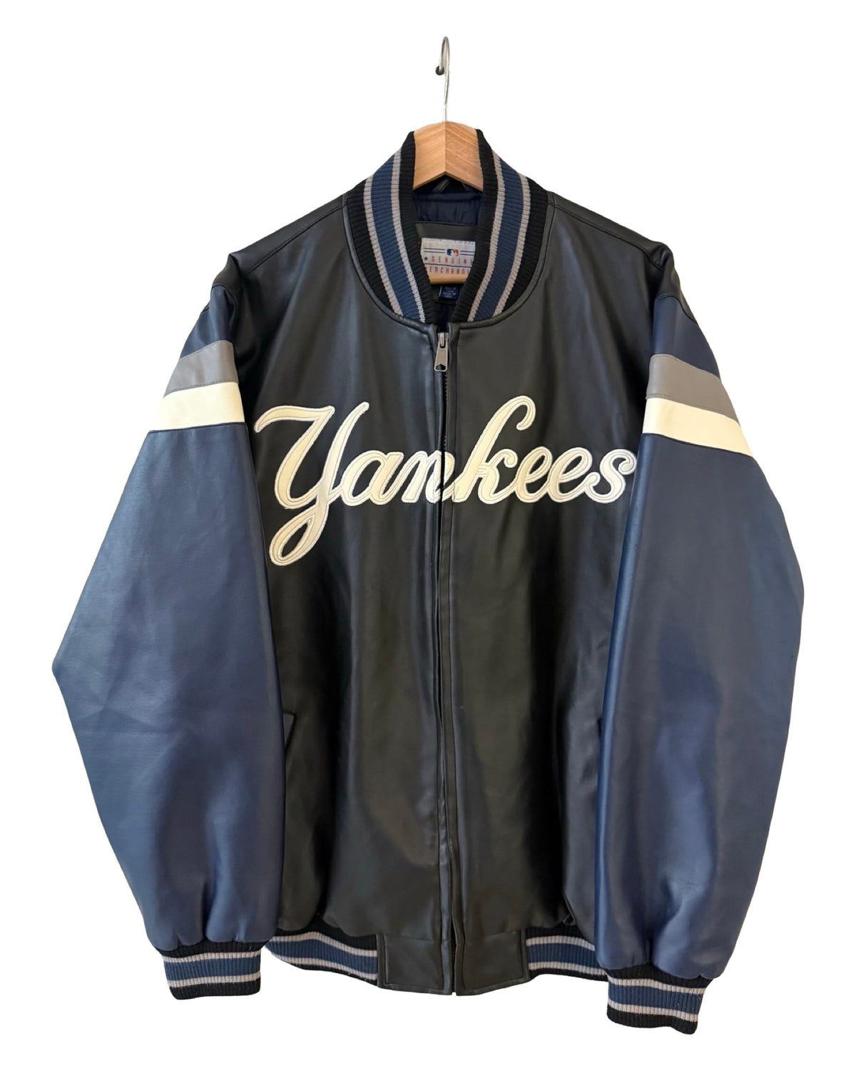 Vintage New York Yankees Leather Bomber Jacket product image 1