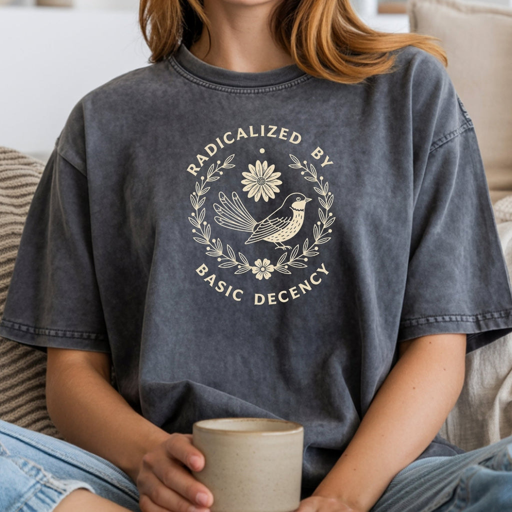 Radicalized by Basic Decency Shirt – Unisex Comfort Tee – product image 16