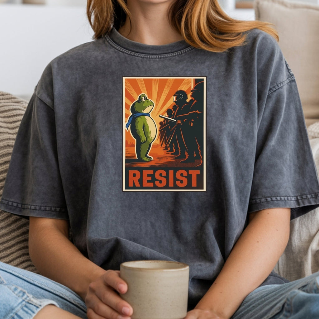 Portland Frog Shirt – Funny Rebel Graphic Tee – No Kings in product image 25