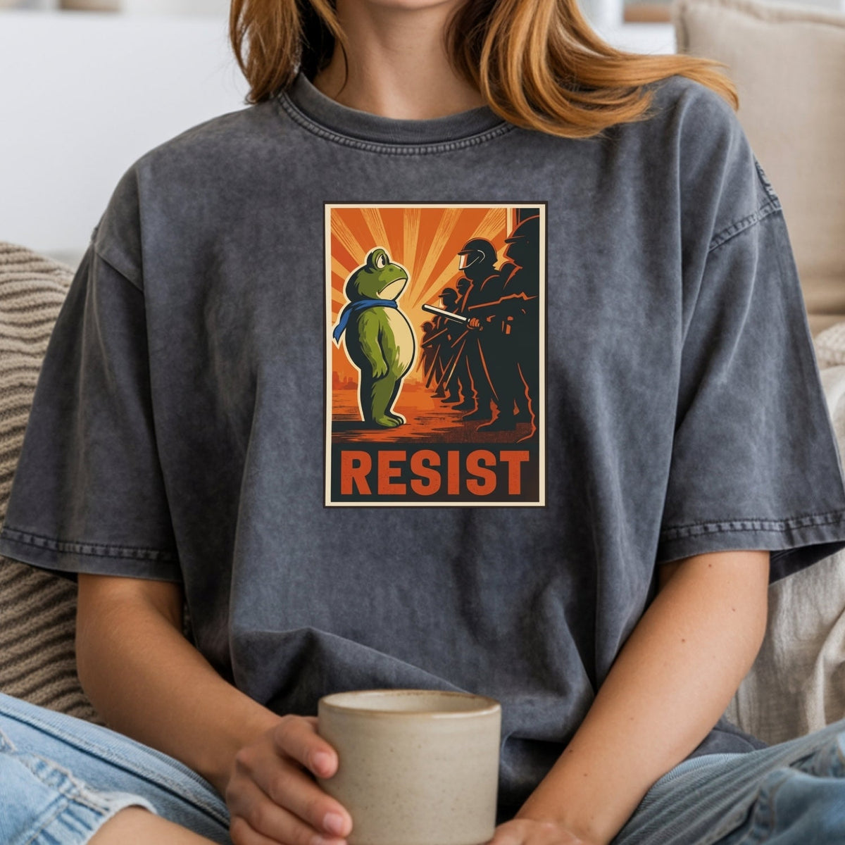 Portland Frog Shirt – Funny Rebel Graphic Tee – No Kings in product image 25