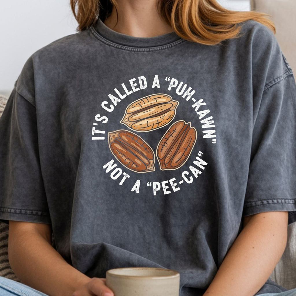 Sarcastic Pecan Pun T-Shirt - Puh-Kawn Not Pee-Can Funny product image 16
