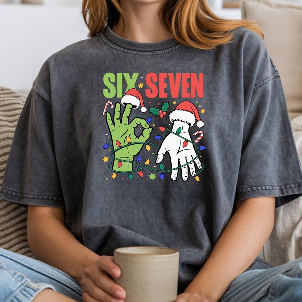 6 7 Christmas Shirt – Funny Santa Meme Holiday Tee product image 15