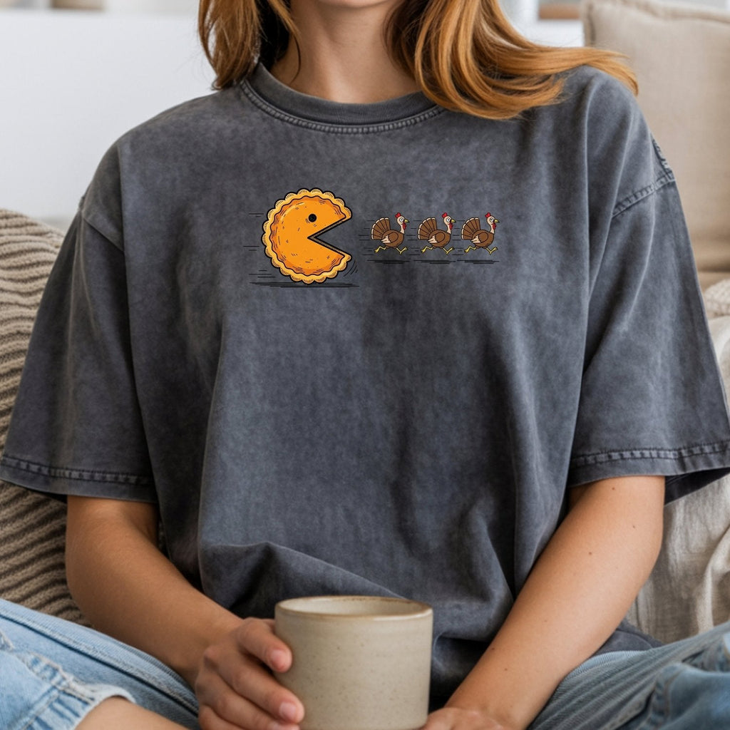 Retro Turkey Chase Shirt – Funny Thanksgiving Pumpkin Pie product image 19