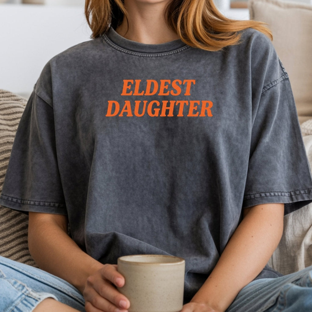 Retro Eldest Daughter Tee – Funny Aesthetic Graphic Shirt product image 15