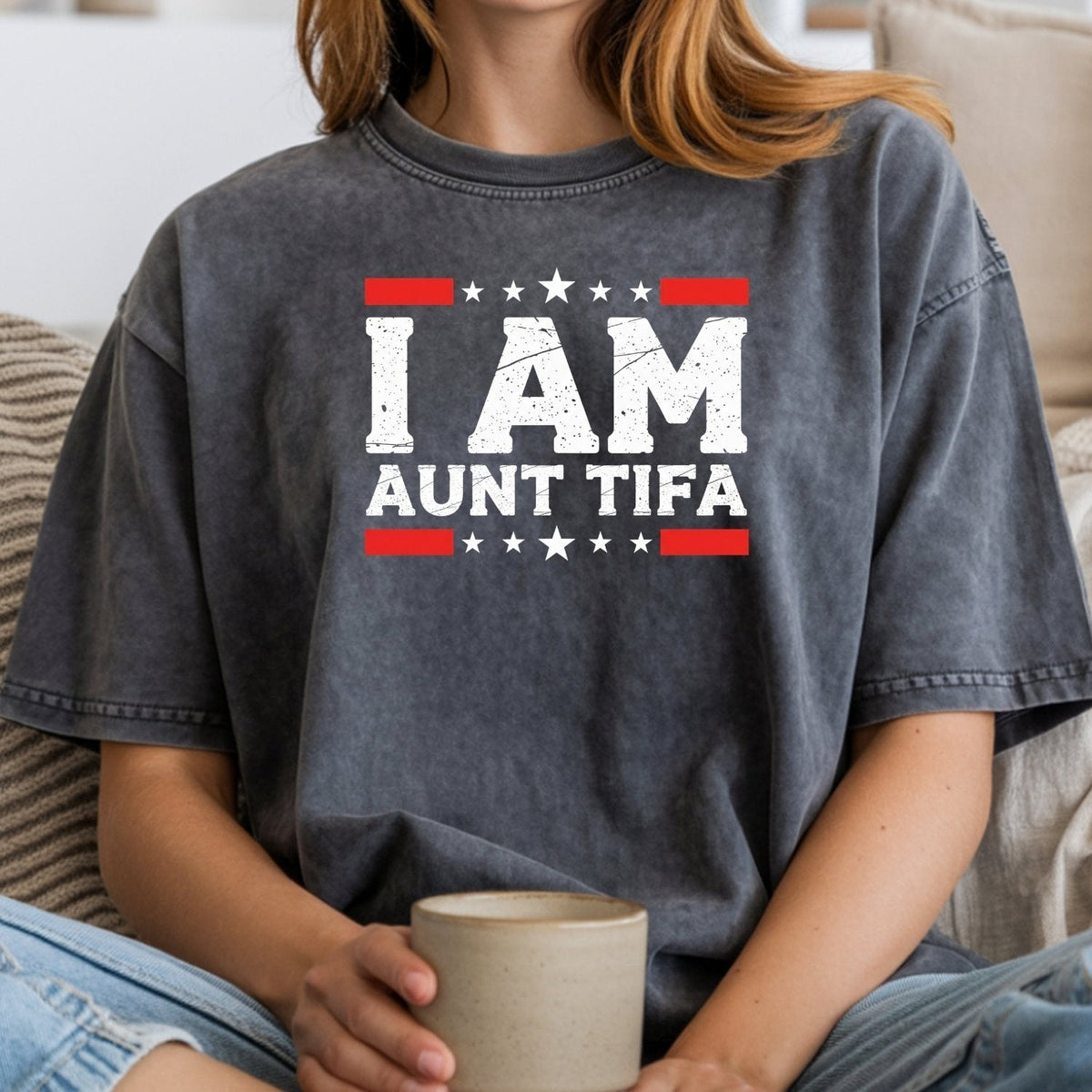 I Am Aunt Tifa T-Shirt – Cute Funny Meme Shirt for Women product image 14