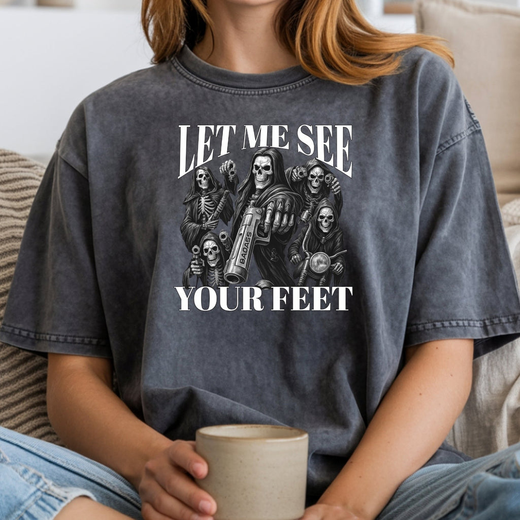 Let Me See Your Feet T-Shirt – Funny Awkward Meme Tee – product image 16