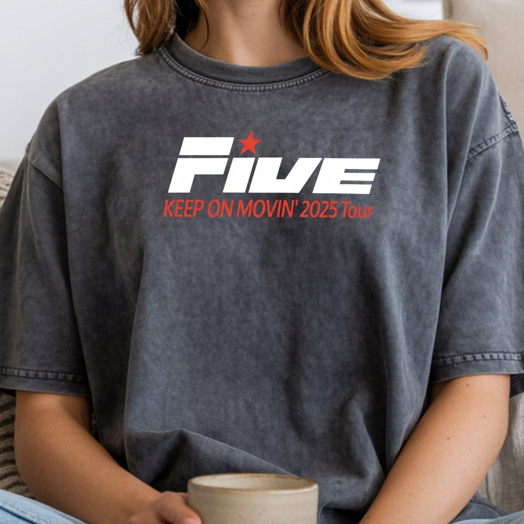 Vintage Five 90s Boyband T-Shirt – Retro Pop Tour-Inspired product image 14