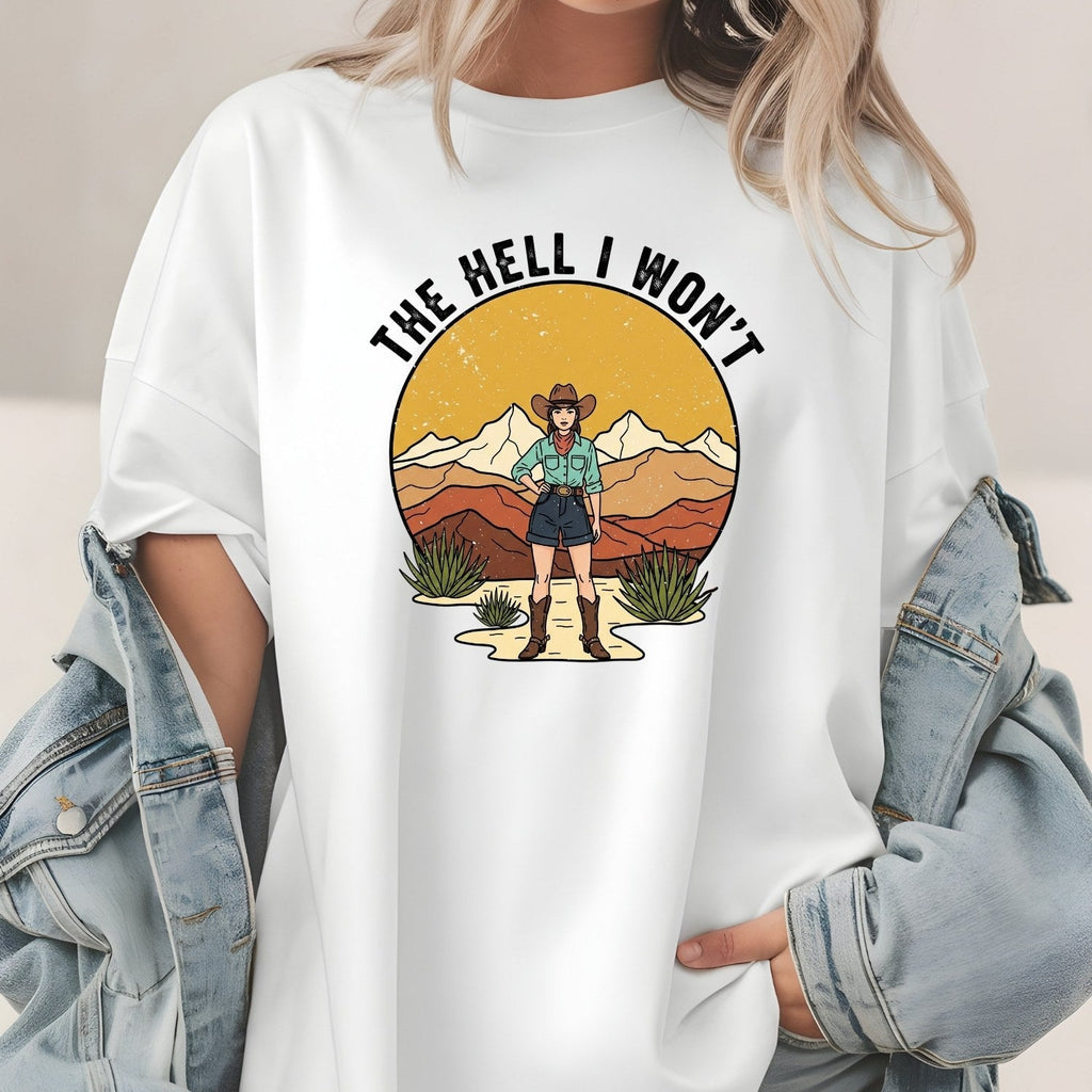 The Hell I Won’t Shirt – Retro Feminist Tee, Women’s product image 17