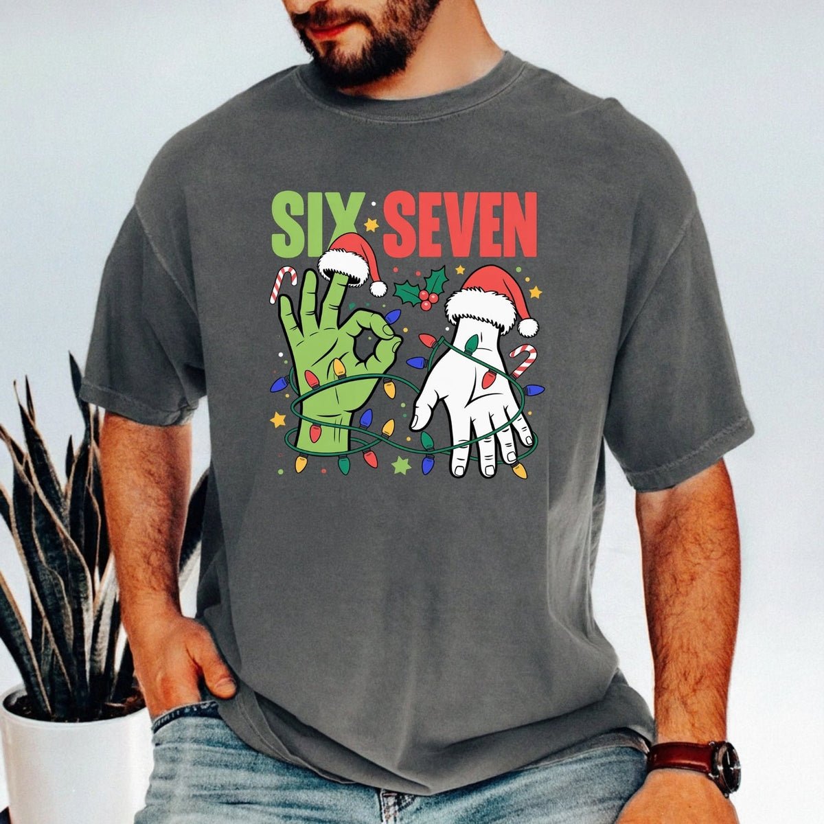 6 7 Christmas Shirt – Funny Santa Meme Holiday Tee product image 16