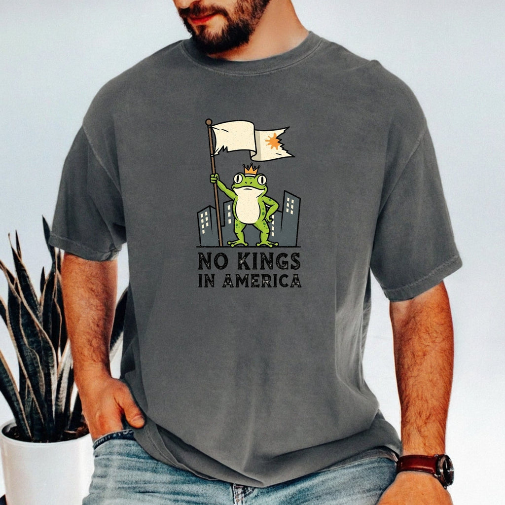 No Kings in America Frog T-Shirt – Rebellious Cartoon product image 44