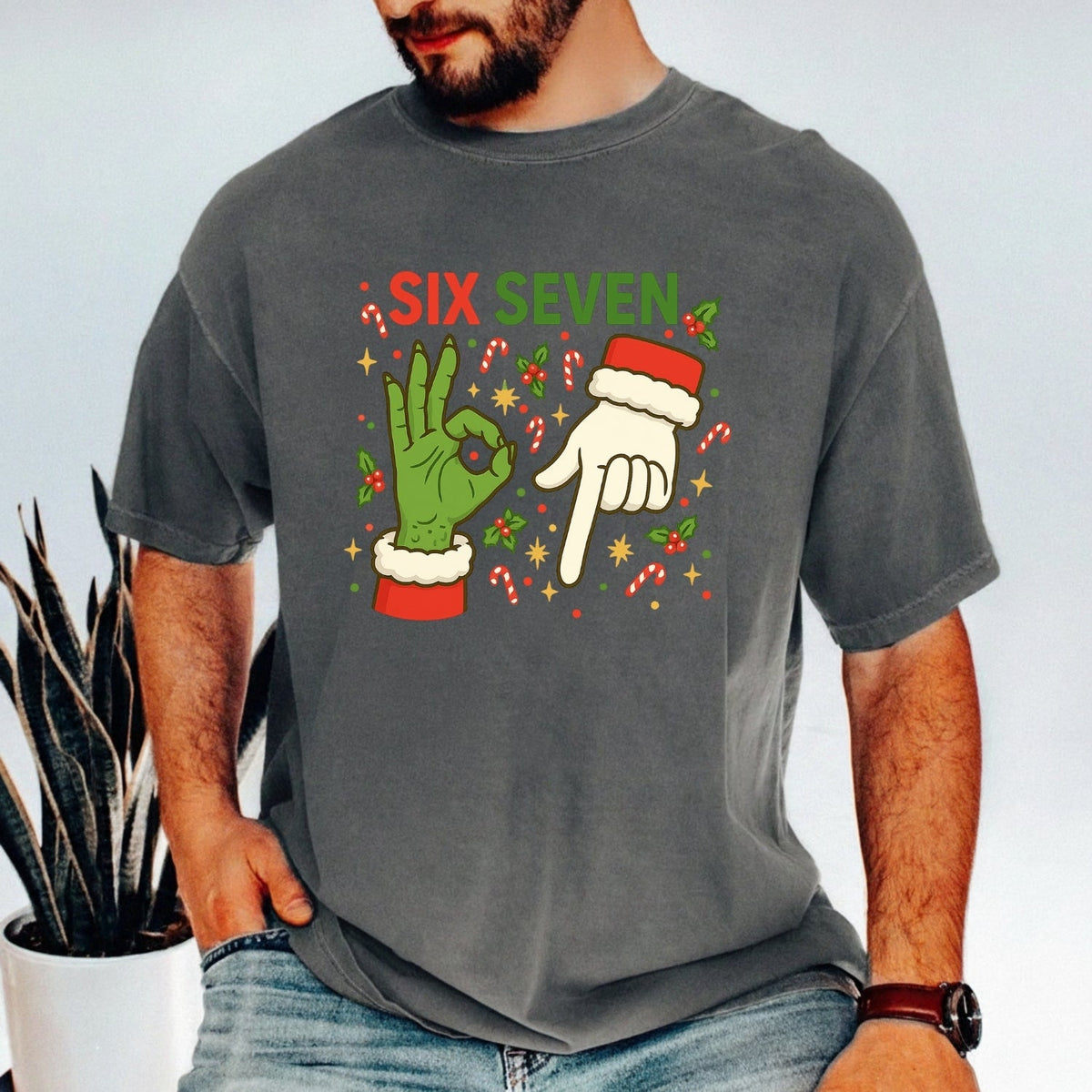 6 7 Meme Christmas Tee – Funny Santa Holiday Graphic Shirt product image 17